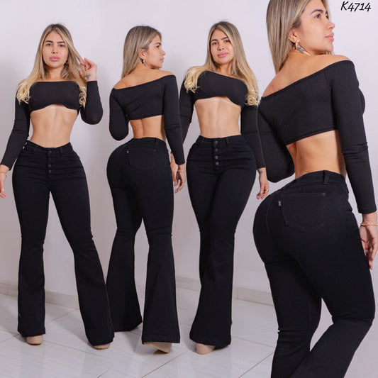 JEANS BOTA CAMAPANA STRECH 💖 ENVÍO GRATIS 💖