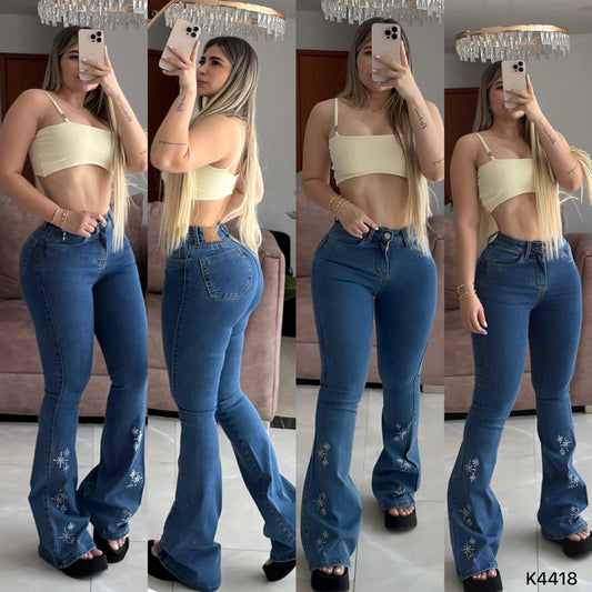 BOTA CAMPANA REALCE CON PEDRERIA K4418 💖 ENVÍO GRATIS 💖