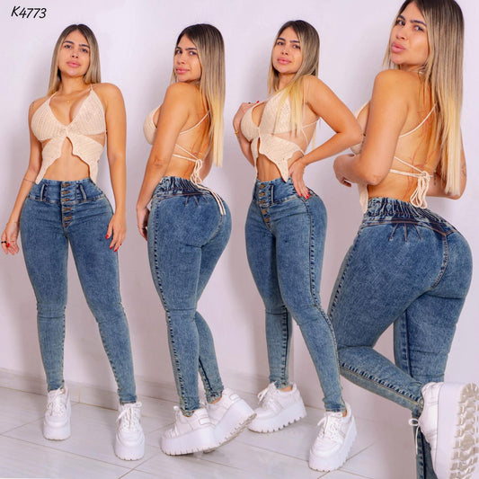 JEANS CONTROL ABDOMEN TELA  STRECH💖 ENVÍO GRATIS 💖