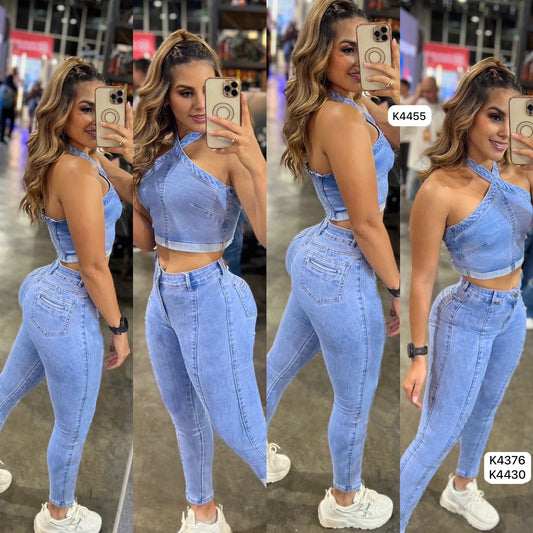 SET DE TOP K4455 Y JEANS K4430 💖 ENVÍO GRATIS 💖