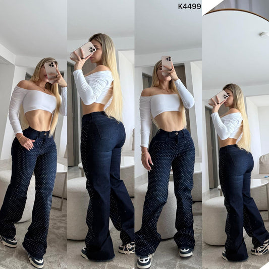 BOTA CAMPANA STRECH PEDRERIA K4499 💖 ENVÍO GRATIS 💖